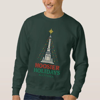 Hoosier Helgdag Sweatshirt, Naptown Circle City Lång Ärmad Tröja