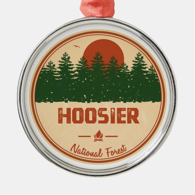 Hoosier National Forest Julgransprydnad Metall (Framsidan)