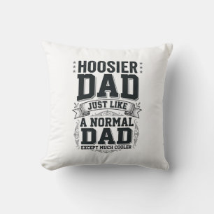 Hoosier Pappa Vintage Graveringscitat T-Shirt Desi Kudde