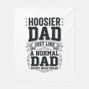 Hoosier Pappa Vintage Gravyr Citat T-Shirt Design_ Fleecefilt