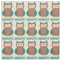 Hoot! Blue Brown Uggla Wise Bird Animal Skriv ut