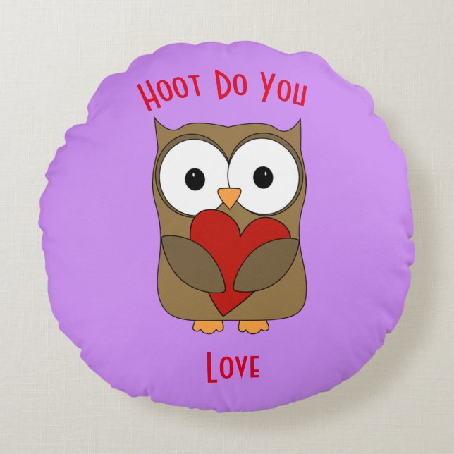 Hoot Do You Love Rund Kudde (Framsidan)