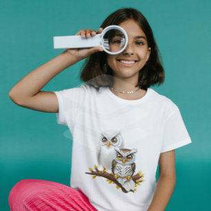 Hoot, jag kärlek uggla! Flickans T-Shirt