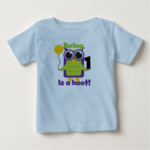 Hoot Uggla 1:a födelsedag T-shirts och gåvor