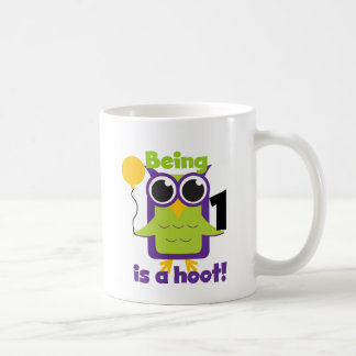 Hoot Uggla 1:a födelsedag T-shirts och gåvor Kaffemugg