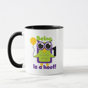 Hoot Uggla 1:a födelsedag T-shirts och gåvor Mugg
