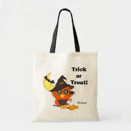 Hoot Uggla Halloween Bus eller godis Tygkasse