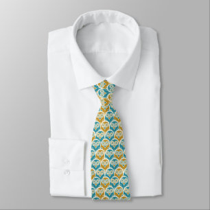 Hoot Uggla Mustard och Turcoise Blue Patterned Slips