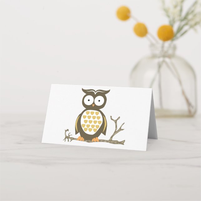 Hoot Uggla Placeringskort (Framsida)