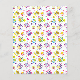 Hoot Woodland Uggla Mönster Scrapbooking Papper