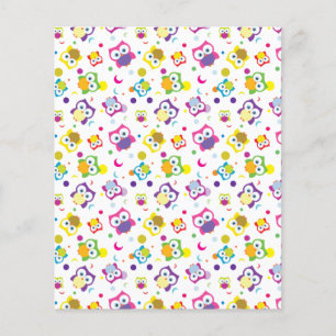 Hoot Woodland Uggla Mönster Scrapbooking Papper