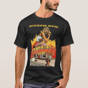 Hooters Attack av 83ft Hooters Girl Rollig BMovie T Shirt