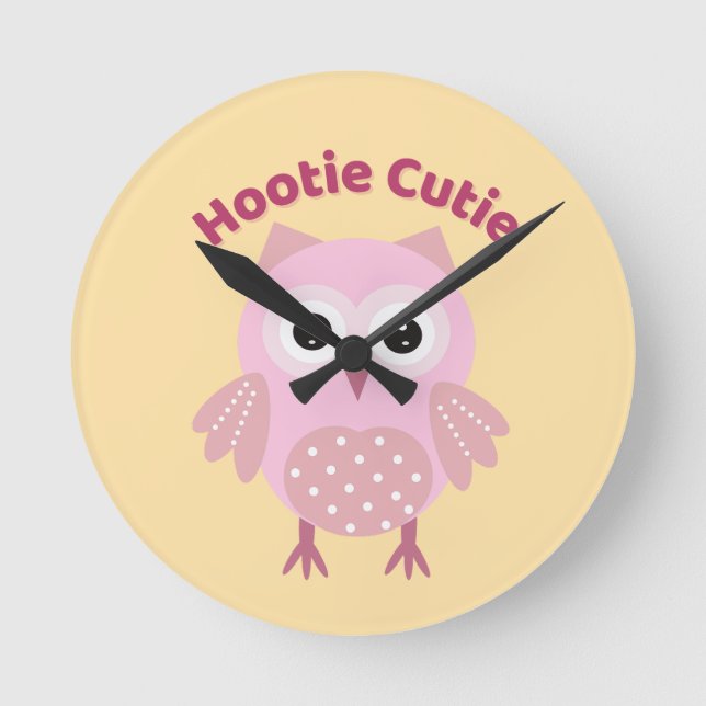 Hootie Cutie Rosa Uggla Väggur (Framsida)