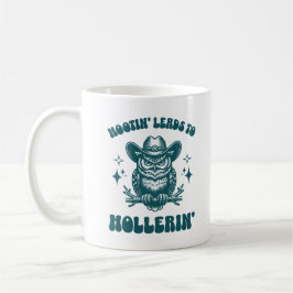 Hootin's lead to Hollerin's underbara Westerna Cow Kaffemugg