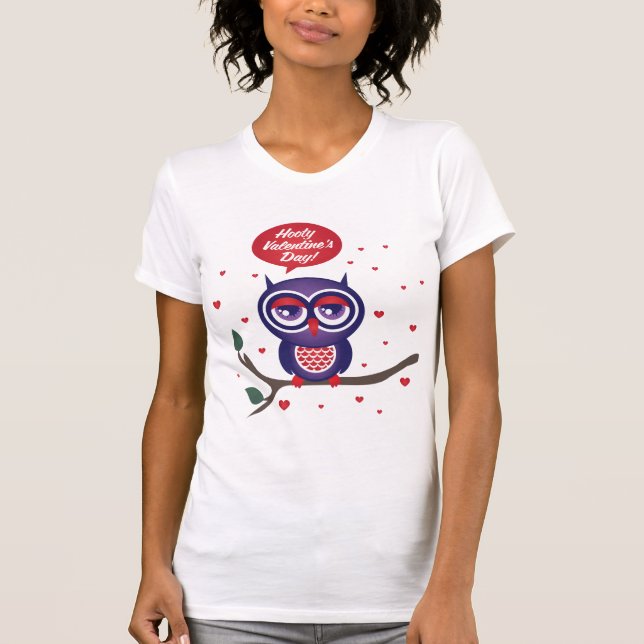 Hooty Valentines dag Tee (Framsida)