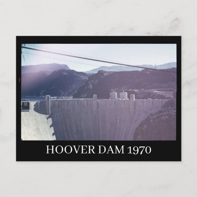Hoover Dam 1970 Vykort (Framsida)