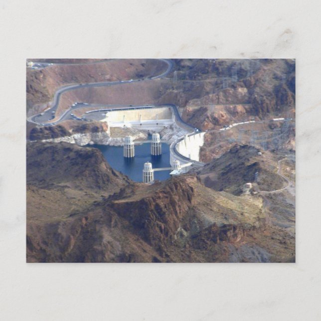 Hoover Dam Aerial Photo Postcards-kort Vykort (Framsida)