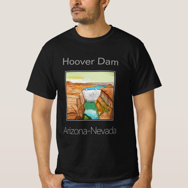 Hoover Dam, Arizona-Nevada T Shirt (Framsida)