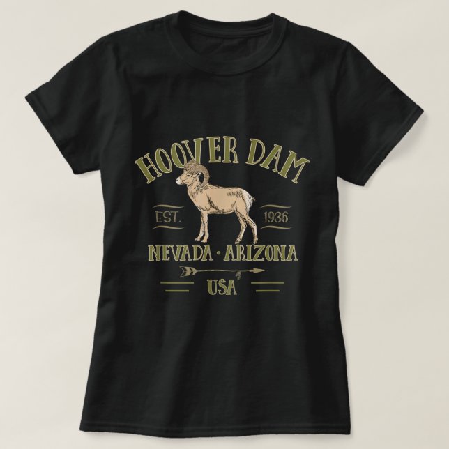 HOOVER DAM BIGHORN SHEEP Nevada Arizona souvenir T Shirt (Design framsida)