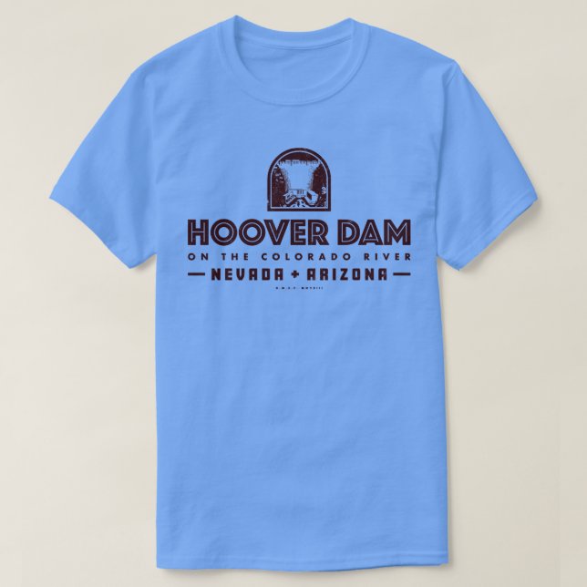 Hoover Dam Brown T Shirt (Design framsida)