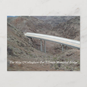 Hoover Dam Bypass Bridge konstruktion Vykort