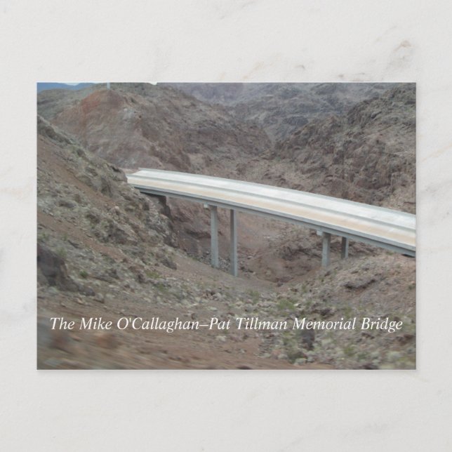 Hoover Dam Bypass Bridge konstruktion Vykort (Framsida)
