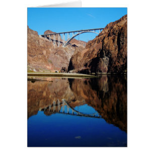 Hoover Dam Bypass-Lodrät för minnesbrygga Hälsningskort