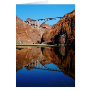 Hoover Dam Bypass Memorial Bridge Blank Card Vert. Hälsningskort
