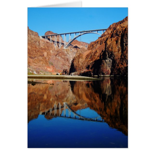 Hoover Dam Bypass Memorial Bridge Blank Card Vert. Hälsningskort (Framsidan)
