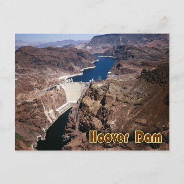 Hoover Dam - flygvy Vykort (Framsida)