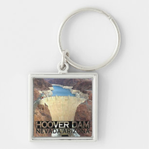 Hoover Dam Fyrkantig Silverfärgad Nyckelring