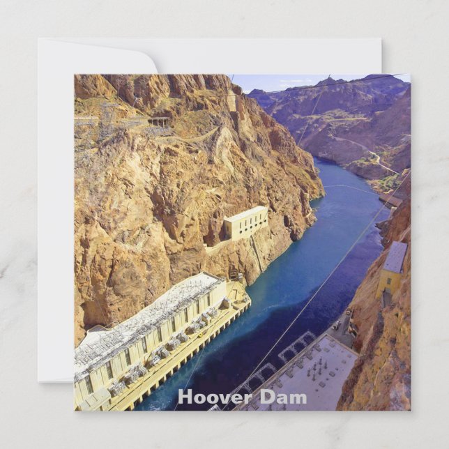 Hoover Dam i Arizona Inbjudningar (Framsida)