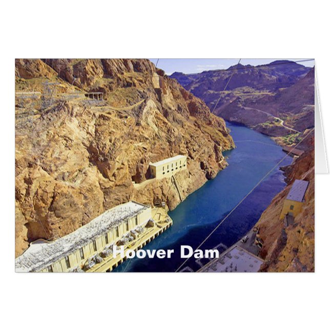 Hoover Dam i Arizona OBS Kort (Framsidan Horizontal)
