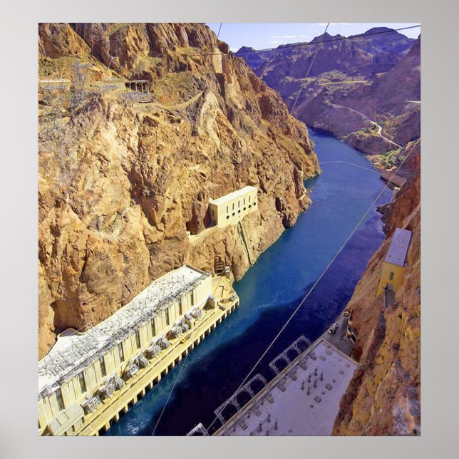 Hoover Dam Kanvastryck Poster (Framsidan)