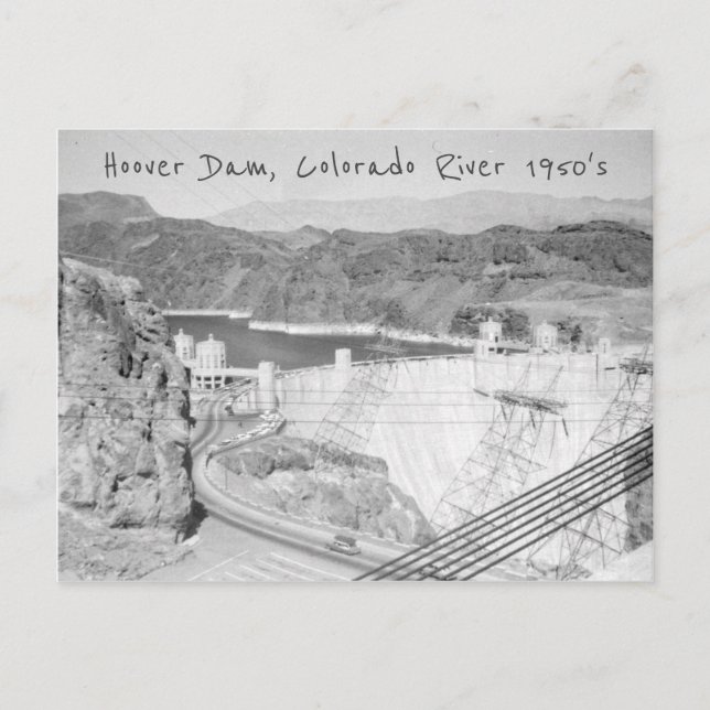 Hoover Dam Midhundrade Vykort (Framsida)