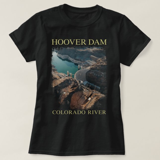Hoover Dam Nevada Arizona Colorado River Engineeri T Shirt (Design framsida)