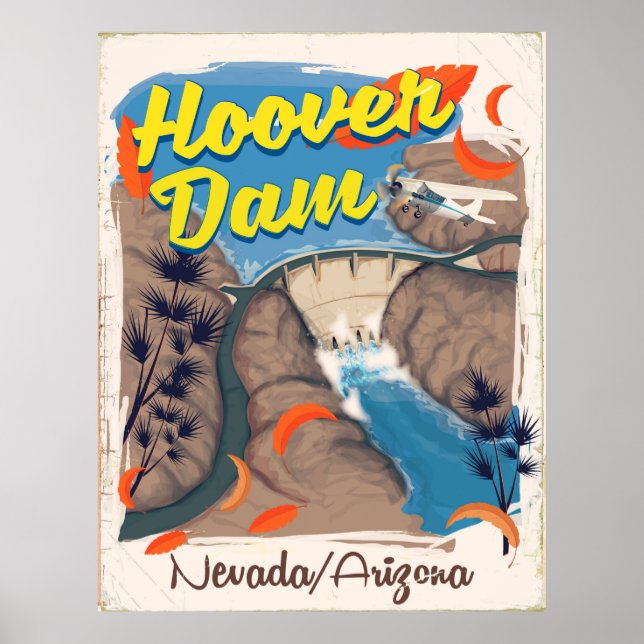 Hoover Dam Nevada/Arizona reseaffisch Poster (Framsidan)