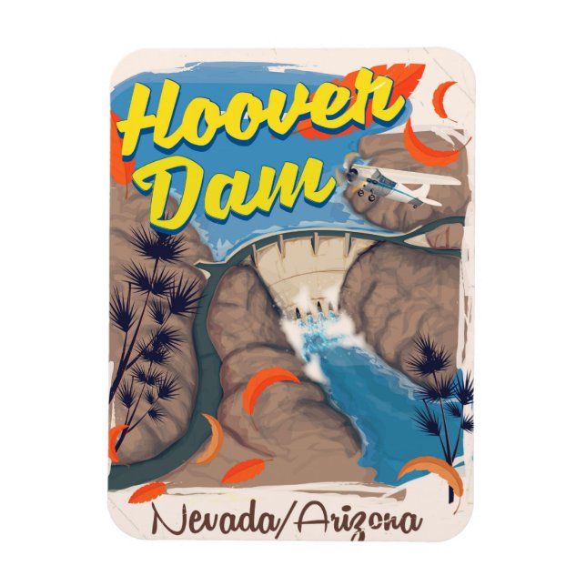 Hoover Dam Nevada/Arizona reseskylt Magnet (Vertikal)