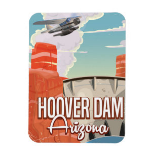 Hoover Dam Nevada Arizona Vintage tecknad Magnet