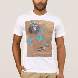 Hoover Dam Nevada karta T Shirt