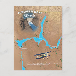 Hoover Dam Nevada karta Vykort