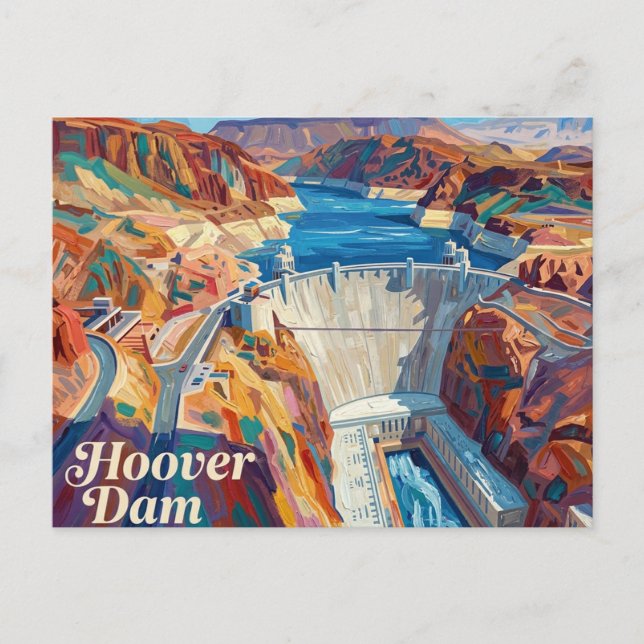 Hoover Dam Nevada Vykort (Framsida)