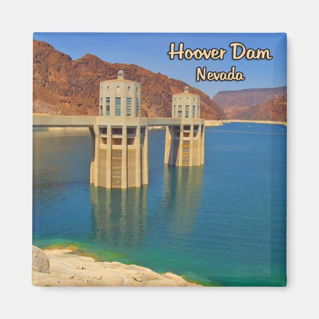 Hoover Dam och Sjö Mead Magnet (Framsidan)