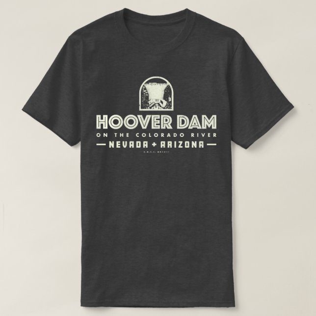 Hoover Dam Tan T Shirt (Design framsida)