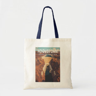 Hoover Dam Travel Art Vintage Tygkasse