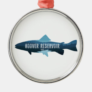 Hoover Reservoir Ohio Fish Julgransprydnad Metall
