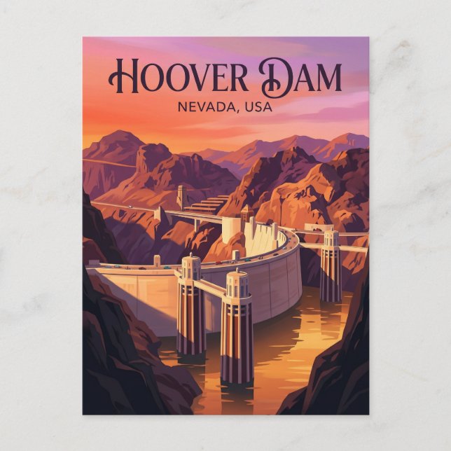 Hooverdammen USA Vykort (Framsida)