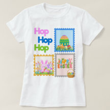 Hop Hop Hop Söt Påsk Collage T Shirt