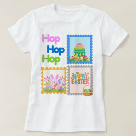 Hop Hop Hop Söt Påsk Collage T Shirt