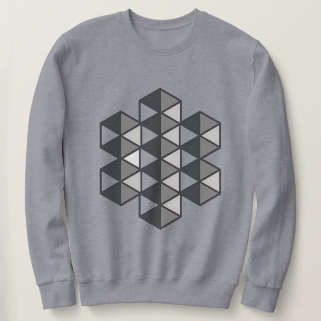 Hopade Trianglar Herr Tröja Lång Ärmad Tröja (Design framsida)
